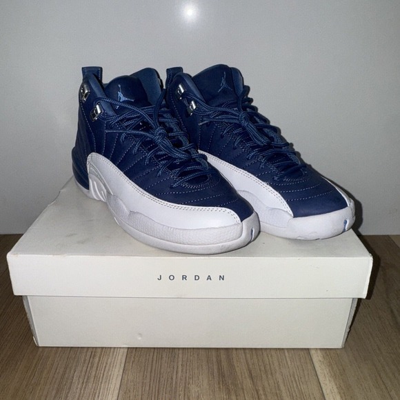 Size 6 Youth - Air Jordan 12 Retro Se (GE)  Indigo Stone Blue/ Legend Blue Nike - Picture 1 of 12